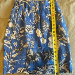 J. Crew - Linen Pull-on skirt in Ratti® tropical toile linen - Size XXS